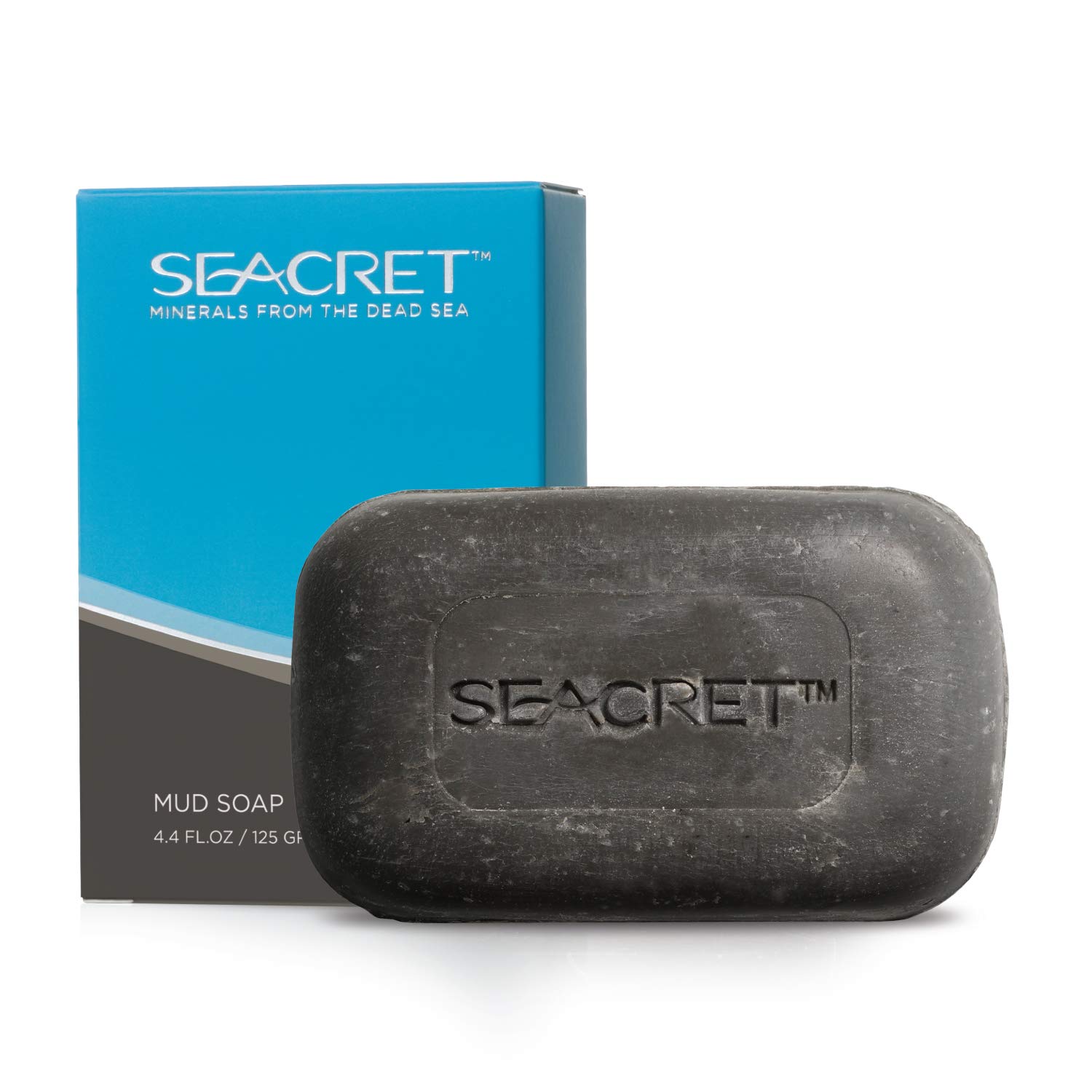 SEACRET Minerals From The Dead Sea Mud Soap For Face and Body. Gently Cleanses Your Facial Skin and Gives It a Healthy Glow, All Natural Soap, Suitable for Normal to Oily Skin, Cruelty Free, SLS Free, Paraben Free, Gluten Free, 4.4 oz