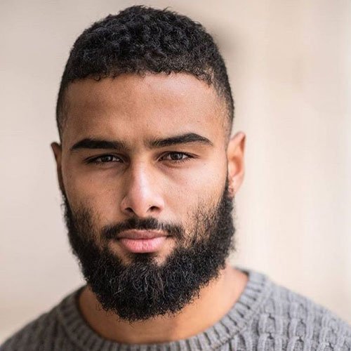 Messy Thick Beard For Black Guys